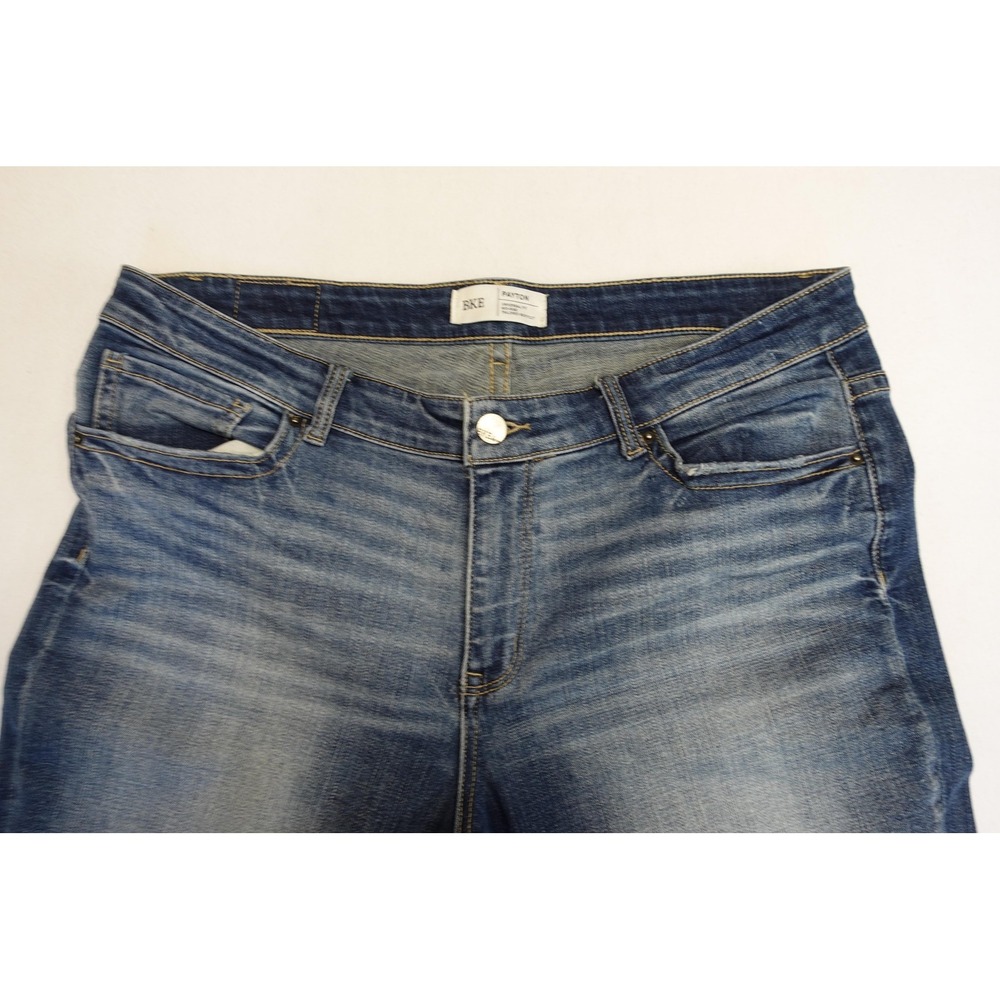 BKE Payton Jeans Womens 33x33.5 Blue Bootcut Stretch Denim Medium Wash Pockets